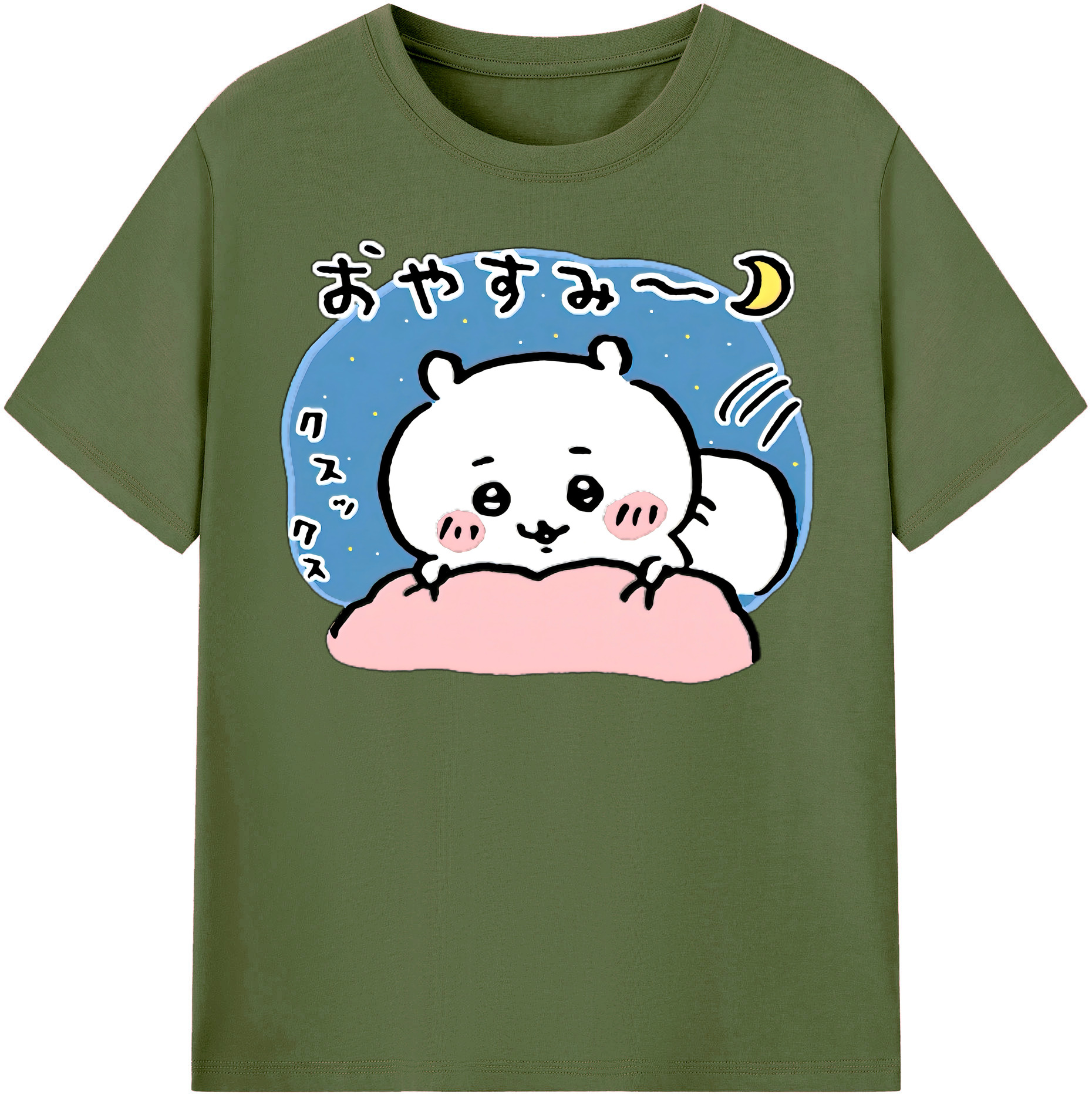 （画像用） ちいかわ ちいかわ Chii-kawa chiikawa 綿100％半袖Tシャツ（フロントプリント）